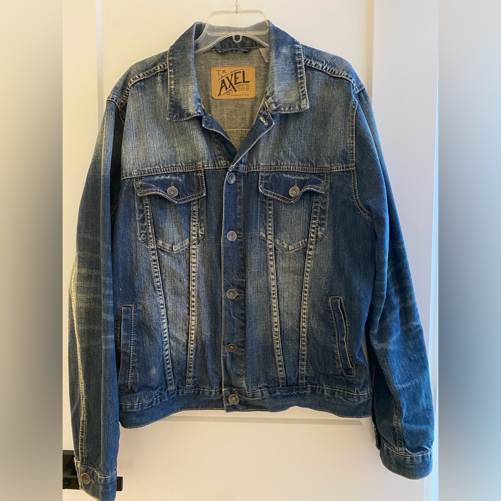 TK Axel Jean Jacket, Denim Acid Wash, Men size Large